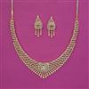 American Diamond Classic Necklace With 2 Tone Plating