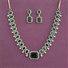 American Diamond Classic Necklace With Mehndi Plating