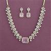 American Diamond Classic Necklace With Mehndi Plating