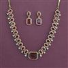 American Diamond Classic Necklace With Mehndi Plating