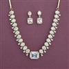 American Diamond Classic Necklace With Mehndi Plating