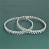 American Diamond Classic Bangles With Rhodium Plating