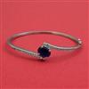 American Diamond Openable Kada With Rhodium Plating