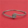 American Diamond Openable Kada With Rhodium Plating