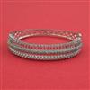 American Diamond Openable Kada With 2 Tone Plating Rhodium Plating