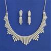 American Diamond Classic Necklace With 2 Tone Plating Rhodium Plating