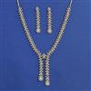 American Diamond Classic Necklace With 2 Tone Plating Rhodium Plating