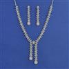 American Diamond Classic Necklace With 2 Tone Plating Rhodium Plating