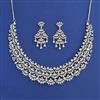 American Diamond Classic Necklace With 2 Tone Plating Rhodium Plating