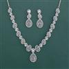 American Diamond Classic Necklace With 2 Tone Plating Rhodium Plating