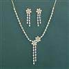 American Diamond Classic Necklace With 2 Tone Plating Rhodium Plating