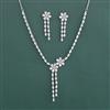 American Diamond Classic Necklace With 2 Tone Plating Rhodium Plating
