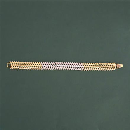 American Diamond Classic Bracelet With 2 Tone Plating Rhodium Plating