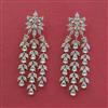 American Diamond Classic Earring With 2 Tone Plating Rhodium Plating
