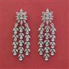 American Diamond Classic Earring With 2 Tone Plating Rhodium Plating