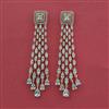 American Diamond Classic Earring With 2 Tone Plating Rhodium Plating