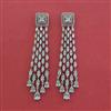 American Diamond Classic Earring With 2 Tone Plating Rhodium Plating