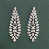 American Diamond Classic Earring With 2 Tone Plating Rhodium Plating