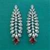 American Diamond Classic Earring With Rhodium Plating