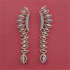 American Diamond Classic Earring With 2 Tone Plating Rhodium Plating