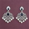 American Diamond Moti Earring With Rhodium Plating