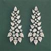 American Diamond Classic Earring With 2 Tone Plating Rhodium Plating