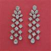 American Diamond Classic Earring With 2 Tone Plating Rhodium Plating