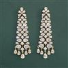 American Diamond Classic Earring With 2 Tone Plating Rhodium Plating