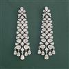 American Diamond Classic Earring with Rhodium Plating 2 Tone Plating Mehndi Plating