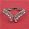 American Diamond Moti Kada With 2 Tone Plating Rhodium Plating