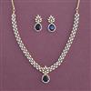 American Diamond Classic Necklace With 2 Tone Plating