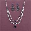 American Diamond Classic Necklace With Rhodium Plating