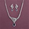 American Diamond Classic Necklace With Rhodium Plating