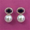 American Diamond Moti Earring With 2 Tone Plating