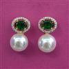 American Diamond Moti Earring With 2 Tone Plating