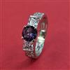 American Diamond Adjustable Ring With Rhodium Plating