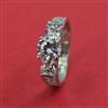 American Diamond Adjustable Ring With Rhodium Plating