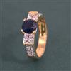 American Diamond Adjustable Ring With 2 Tone Plating