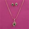 American Diamond Classic Pendant Set With 2 Tone Plating