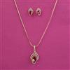 American Diamond Classic Pendant Set With 2 Tone Plating
