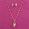American Diamond Classic Pendant Set With 2 Tone Plating