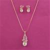 American Diamond Moti Pendant Set With 2 Tone Plating