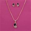 American Diamond Classic Pendant Set With 2 Tone Plating