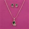 American Diamond Classic Pendant Set With 2 Tone Plating