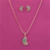American Diamond Classic Pendant Set With 2 Tone Plating
