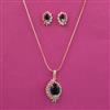 American Diamond Classic Pendant Set With 2 Tone Plating