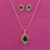 American Diamond Classic Pendant Set With 2 Tone Plating