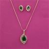 American Diamond Classic Pendant Set With 2 Tone Plating