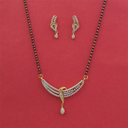 American Diamond Classic Mangalsutra With 2 Tone Plating