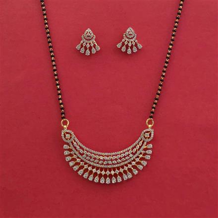 American Diamond Classic Mangalsutra With 2 Tone Plating